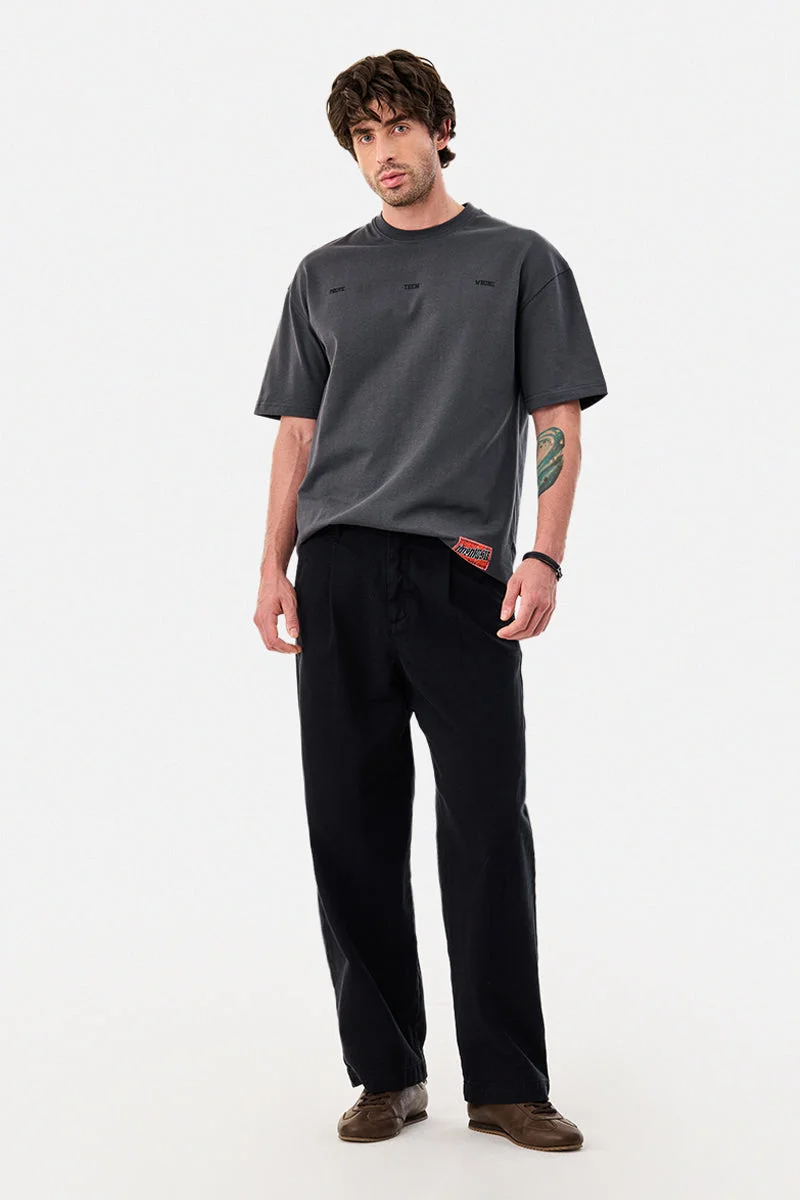 سنيتش تيشيرت قطن مطبوع كبير الحجم